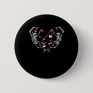 Skeleton Dancing Heart Valentines Day Gift Skull Knapp