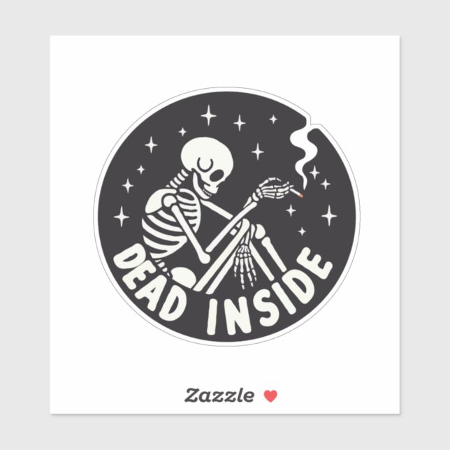 Skeleton Dead Inside Klistermärken (Ark)