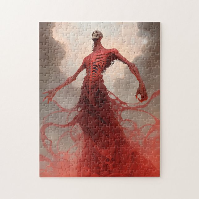 Skeleton Demon CreatMörk Fantasy Horror Pussel (Vertikal)