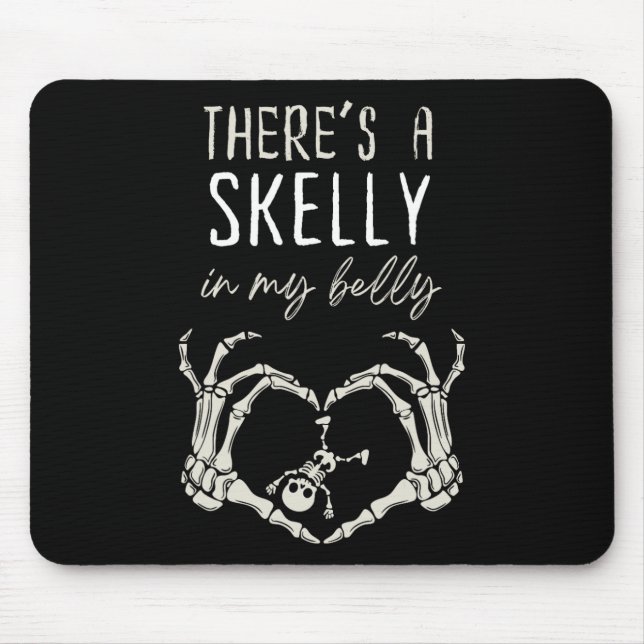 Skeleton Det finns Skelly i min belly Gravid Musmatta (Framsidan)