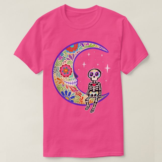 Skeleton Dia de Los Muertos Skeleton T-Shirt (Design framsida)