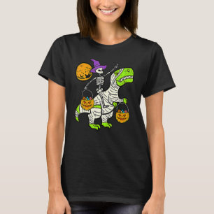 Skeleton Dino Pumpkin Halloween Costume Småbarn Bo T Shirt