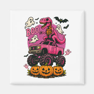Skeleton Dinosaur t Rex Riding Monster Lastbil Bre Magnet