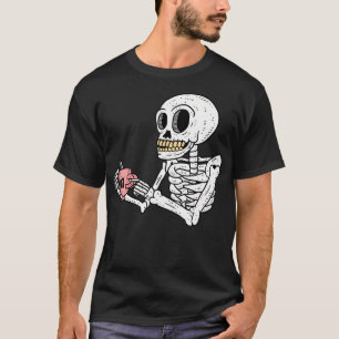Skeleton dricker kaffe. t shirt