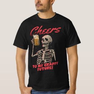 Skeleton Drinking Beer, Skull, New Halloween 2023 T Shirt
