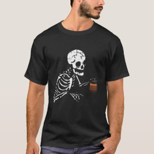 Skeleton Drinking Coffee Black History Month BLM M T Shirt