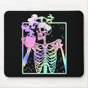 Skeleton Drinking Coffee Women Manar Halloween Cos Musmatta