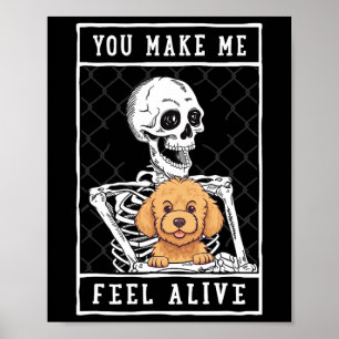 Skeleton du gör så att du känner Halloween mig lev Poster