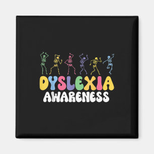 Skeleton Dyslexia Awareness Dyslexia Pental Health Magnet