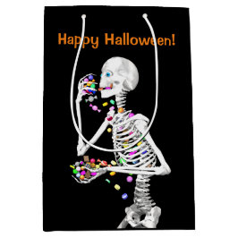 Skeleton Eating Halloween Candy