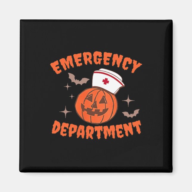 Skeleton Er Akut Department Halloween D Magnet (Framsidan)