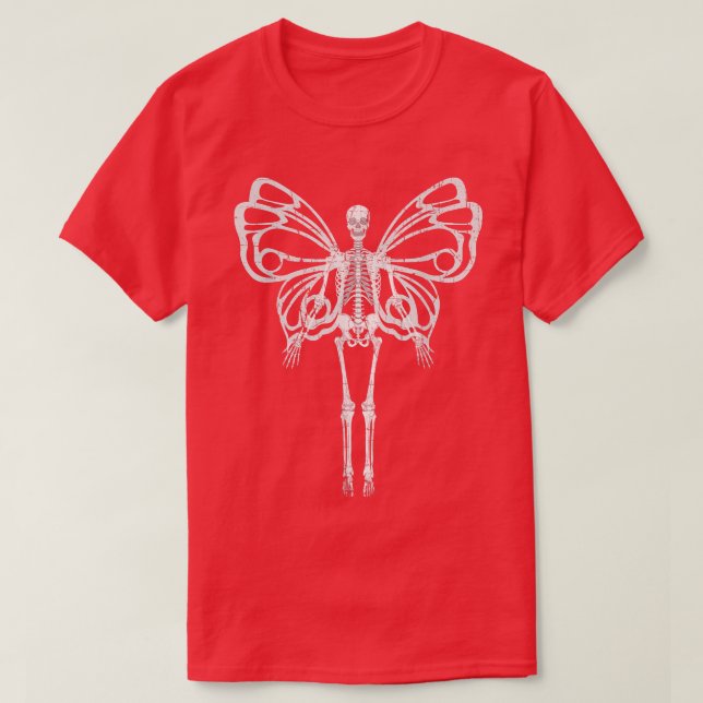 Skeleton Fairy Aesthetic Dark Horror Goth Witchy G T Shirt (Design framsida)