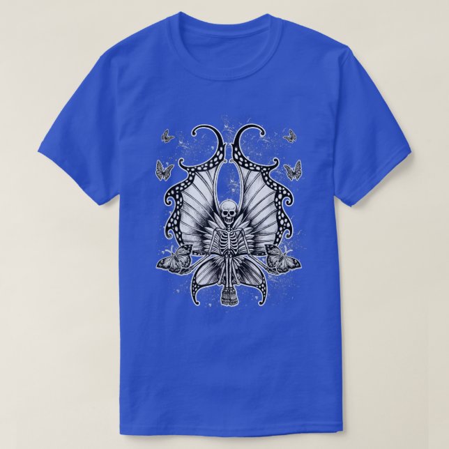Skeleton Fairy Butterfly Grunge Fairycore Funny Ha T Shirt (Design framsida)