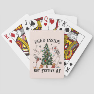 Skeleton - fin jul - död inuti men snygg casinokort
