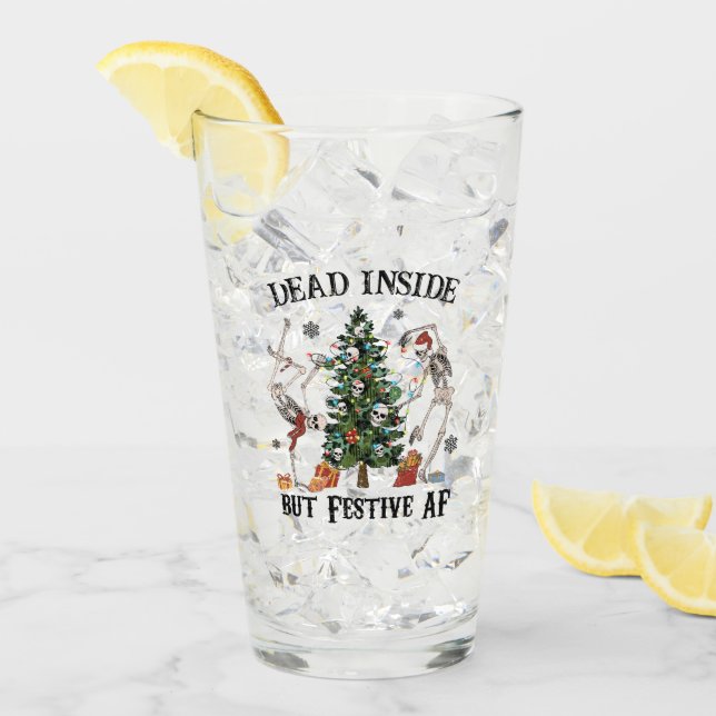 Skeleton - fin jul - död inuti men snygg glaskopp (Framsida Ice)