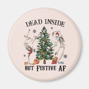 Skeleton - fin jul - död inuti men snygg magnet