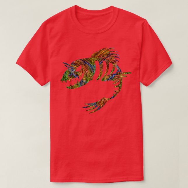 Skeleton Fish T Shirt (Design framsida)