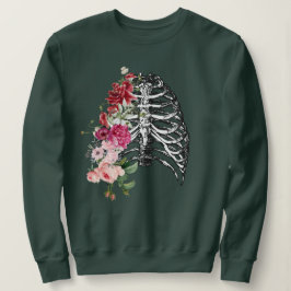 Skeleton Flower Body Edgy Graphic T Shirt
