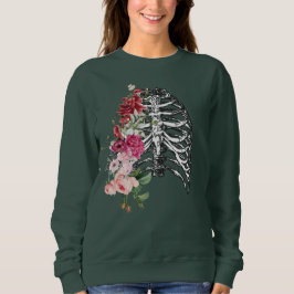 Skeleton Flower Body Edgy Graphic T Shirt