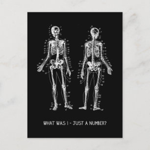 Skeleton-frågor för Halloween Vykort