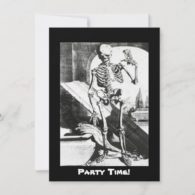 Skeleton från Anatomia Humani Corporis Inbjudningar (Framsida)