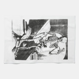 Skeleton från Anatomia Humani Corporis Kökshandduk