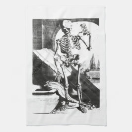 Skeleton från Anatomia Humani Corporis Kökshandduk