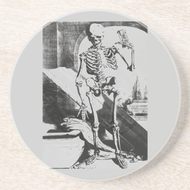 Skeleton från Anatomia Humani Corporis Underlägg (Framsidan)