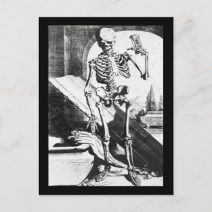 Skeleton från Anatomia Humani Corporis Vykort