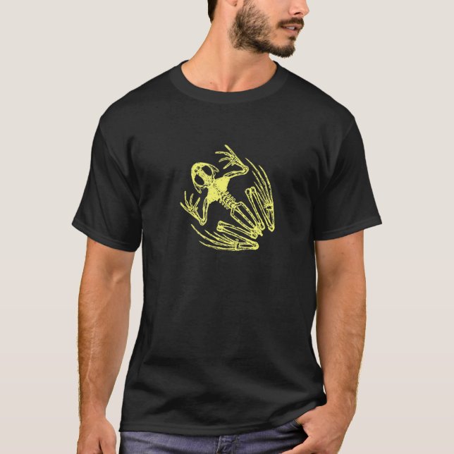 Skeleton Frog Amphibian Skeleton, av grodd av grod T Shirt (Framsida)