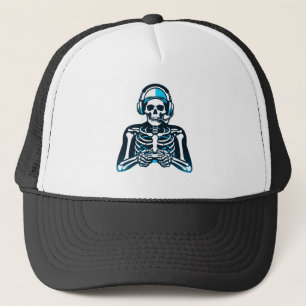 Skeleton Gamer Skull - spelheadset Controller D Keps