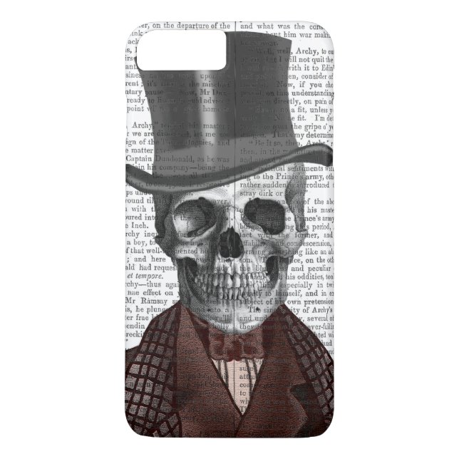 Skeleton gentleman och Top hat Case-Mate iPhone Skal (Baksida)