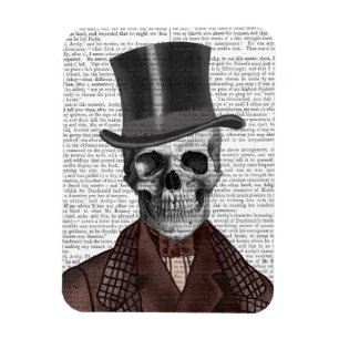 Skeleton gentleman och Top hat Magnet