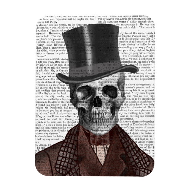 Skeleton gentleman och Top hat Magnet (Vertikal)