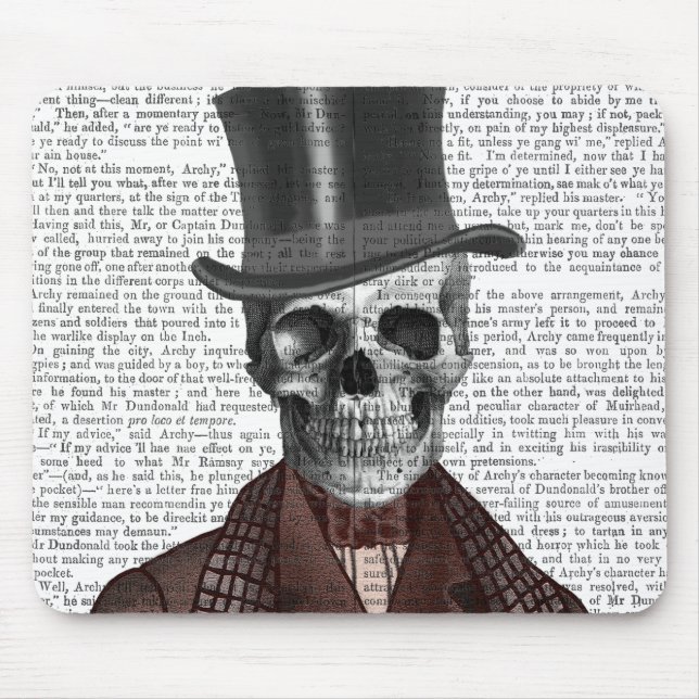 Skeleton gentleman och Top hat Musmatta (Framsidan)