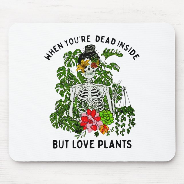 Skeleton Girl när du är död men Kärlek Pla Musmatta (Framsidan)
