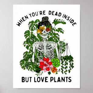 Skeleton Girl när du är död men Kärlek Pla Poster