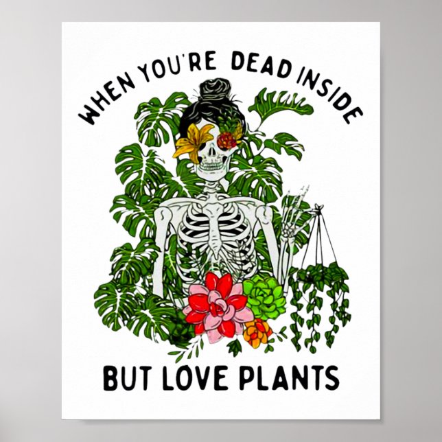 Skeleton Girl när du är död men Kärlek Pla Poster (Framsidan)