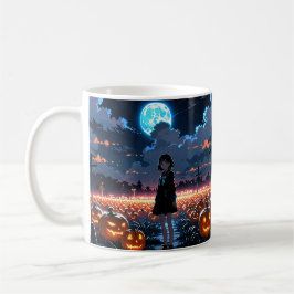 Skeleton Girl Pumpkin Mugg - Spooky Anime