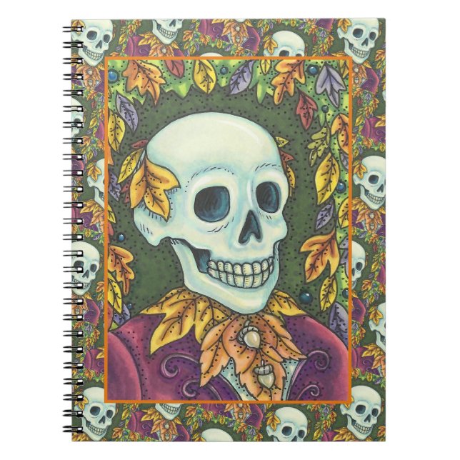 SKELETON, GOTH GENTLEMAN SKULL, DEAD LÖV SOCIETY ANTECKNINGSBOK (Framsidan)