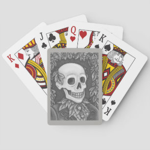 SKELETON GOTH, HALLOWEEN SKULL DECK OF CARDS CASINOKORT