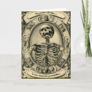 Skeleton, Goth, Medieval Kort