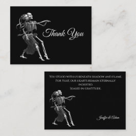 Skeleton Gothic AlternativeHalloween wedding Anteckningskort