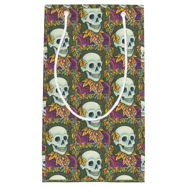 SKELETON GOTHIC GENTLEMAN SKULL HALLOWEEN GIFT BAG (Framsidan)