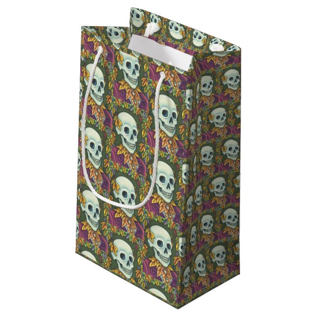 SKELETON GOTHIC GENTLEMAN SKULL HALLOWEEN GIFT BAG (Baksidan Vinklad)