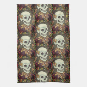 SKELETON, GOTHIC GENTLEMAN SKULL KITCHEN TOWEL KÖKSHANDDUK