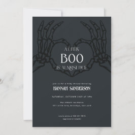 Skeleton Gothic Halloween Baby Shower-inbjudan Inbjudningar
