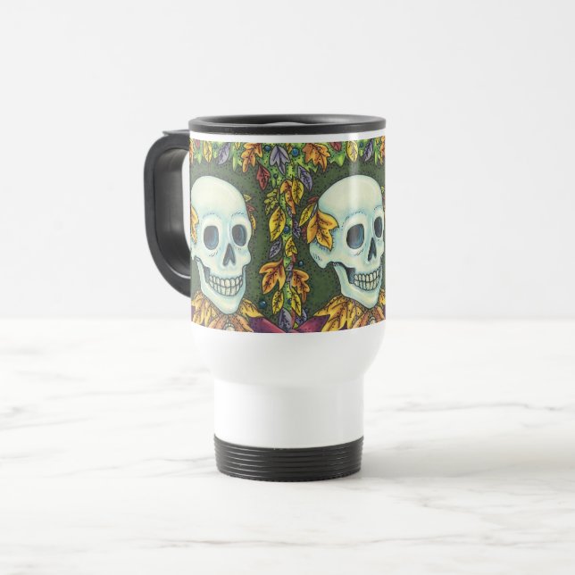 SKELETON, GOTHIC SKULL, SKELLIGEN TRAVEL COMMUTER  RESEMUGG (Framsida vänster)