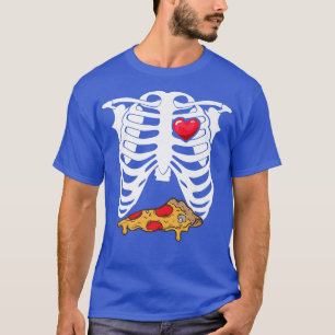 Skeleton Graphic Pizza Älskare Eating Italy Food P T Shirt