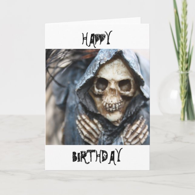 Skeleton Grattis på födelsedagen-kort Kort (Framsida)